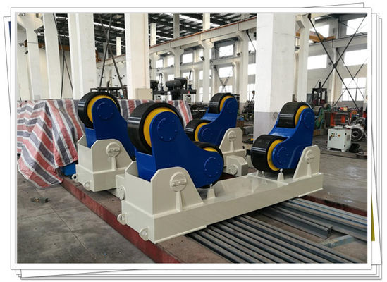 CE ISO 100T SAR Kaynak Torna Silindiri Sabit Kendinden Hizalamalı Rotator PU Tekerleği