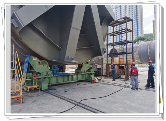 700t Fit Up Döndürücü Makaralı Yatak 10m Açık Deniz Emiş Kovası Montaj İstasyonu Otomatik Kaynak Hattı
